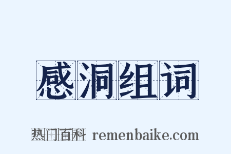 感洞组词是什么意思的图片
